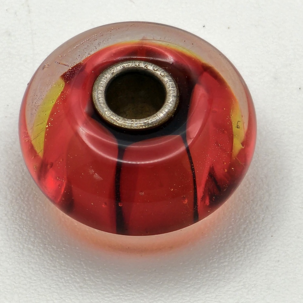 Authentic Trollbeads Pumpkin Bead Charm Signed 925 LAA Sterling Silver